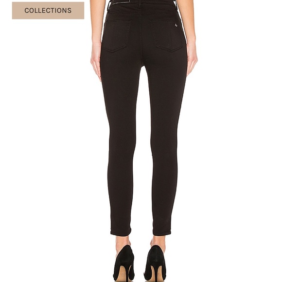 Rag & Bone Black High Rise Skinny Denim Jeans - Picture 2 of 7